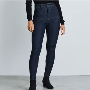 Everlane The Way High Clean Front Skinny Jean Dark Indigo 27